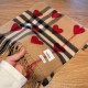 BURBERRY Classic European and American British Love Printed Checkered Scarf Male and female couple's wool tassel thick scarf