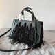 VALENTINO Tassel Rivet Classic Leather Handheld Shoulder Bag