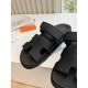 Hermes Thick soled men's summer casual fashion one-piece exterior flat Velcro slippers