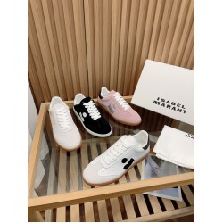 ISABEL MARANT New lace up European board shoes, casual retro color blocked sports shoes