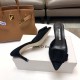 Manolo Blahnik Suede Fashion Baita Pointed Cat Heel Cool Dragging High Heels