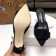 Manolo Blahnik Suede Fashion Baita Pointed Cat Heel Cool Dragging High Heels