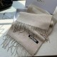 2024 autumn and winter new jacquemus wool scarf letter jacquard logo tassel shawl unisex scarf