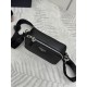 Prada cross pattern fashionable casual diagonal leather men's shoulder bag