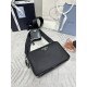 Prada nylon paired with leather fashionable casual diagonal men's 2-in-1 camera shoulder bag