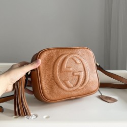 Gucci Relief GG disco soho camera bag Cowhide shoulder bag with leather tassels Crossbody bag