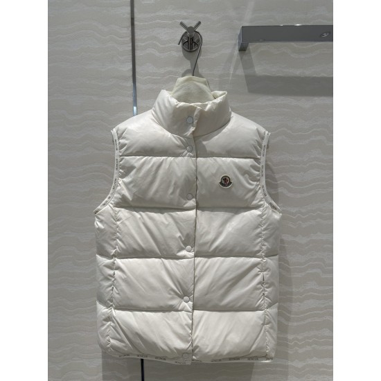 MONCLER 2024 New Badia Ladies' standing collar sleeveless down jacket Warm Men women's vest jacket