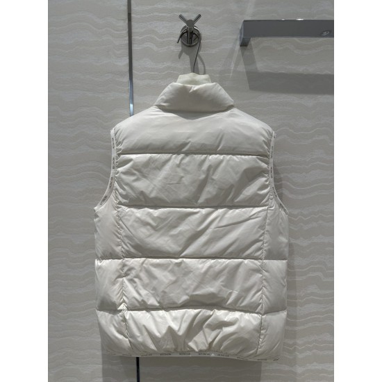 MONCLER 2024 New Badia Ladies' standing collar sleeveless down jacket Warm Men women's vest jacket