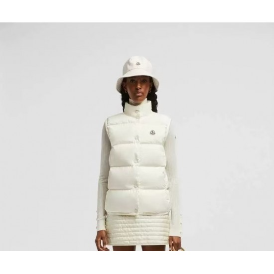 MONCLER 2024 New Badia Ladies' standing collar sleeveless down jacket Warm Men women's vest jacket