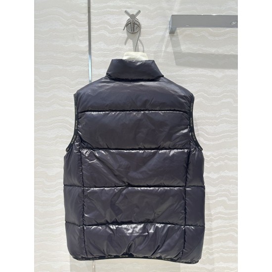 MONCLER 2024 New Badia Ladies' standing collar sleeveless down jacket Warm Men women's vest jacket