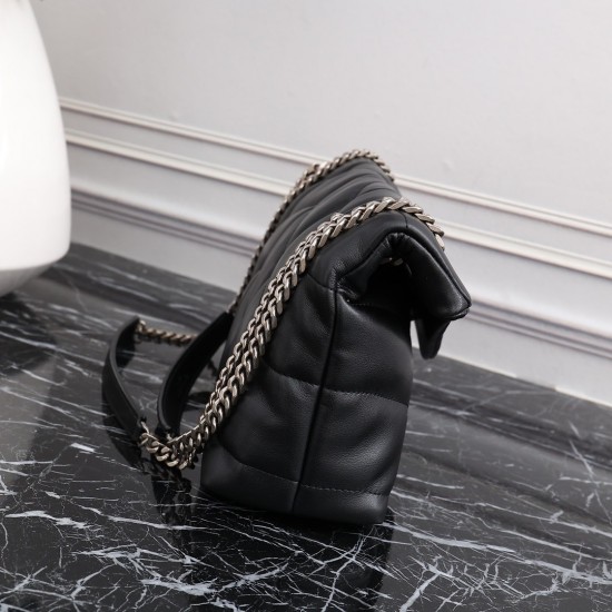 YSL LOULOU PUFFER Quilted Cloud Chain shoulder Bag