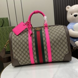 Gucci Savoy GG pattern and striped ribbon Collection Medium Travel Bag