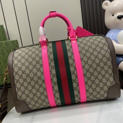 Gucci Savoy GG pattern and striped ribbon Collection Medium Travel Bag