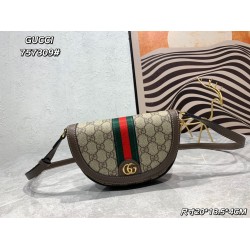 Gucci Ophidia High density woven half moon bag