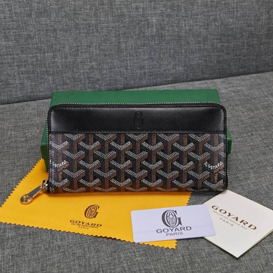 Goyard 4 layer Real leather zipper Long Wallet