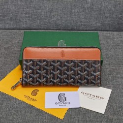 Goyard 4 layer Real leather zipper Long Wallet