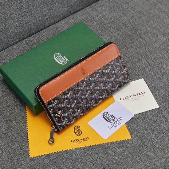 Goyard 4 layer Real leather zipper Long Wallet