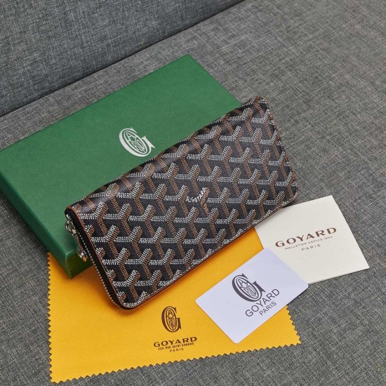 Goyard 4 layer Real leather zipper Long Wallet