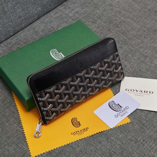 Goyard 4 layer Real leather zipper Long Wallet