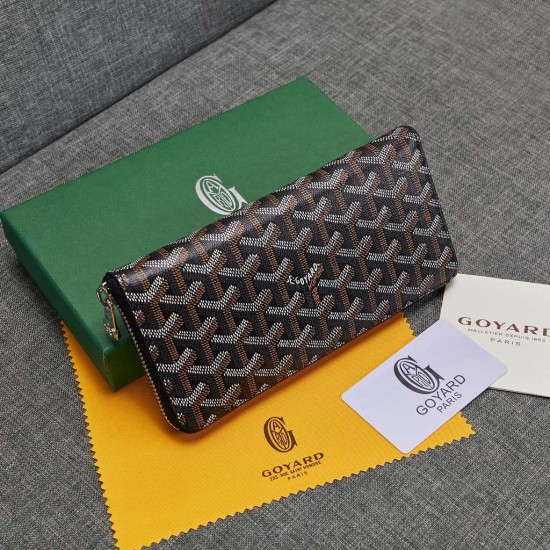 Goyard 4 layer Real leather zipper Long Wallet