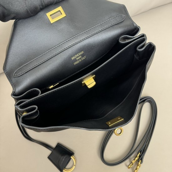 Balenciaga Rodeo Buckle handle crossbody bag Real leather flip handbag