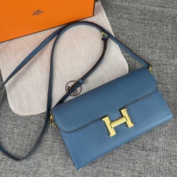 Hermes  Constance H-letter buckle shoulder bag Palm print cowhide Flip over crossbody bag