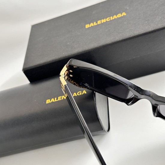 Balenciaga Double B Narrow Frame Classic Men's and Women's Sunglasses