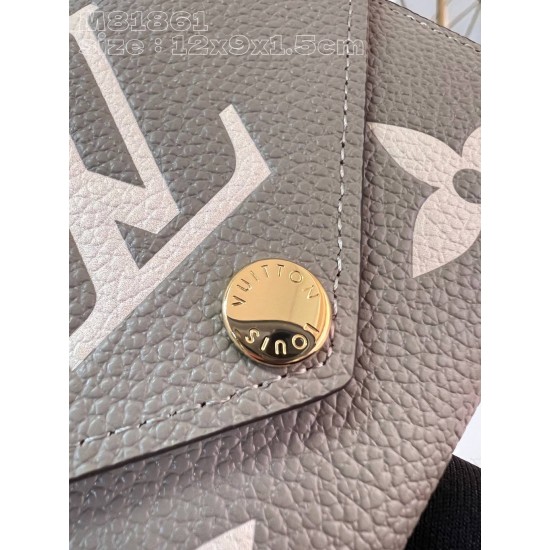 LOUIS VUITTON Monogram Empreinte Soft grain leather Banknotes wallet  Screen printing embossing Short purse moneybag