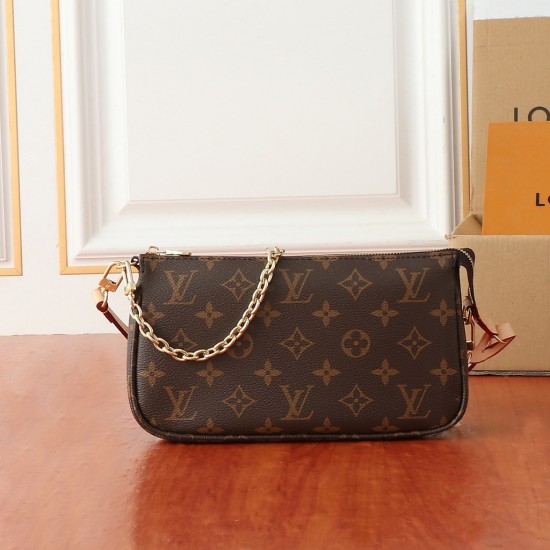 Louis Vuitton Fashion Vintage Chain Mahjong Envelope Diagonal Shoulder Bag