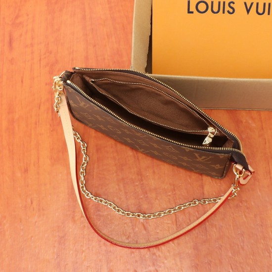 Louis Vuitton Fashion Vintage Chain Mahjong Envelope Diagonal Shoulder Bag