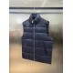 Dior New stand up collar dark floral embossed down vest for both men and women Thickened and warm outer letter jacket