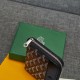 Goyard Zipper Short Wallet Men's and Women's Same Wallet Real Leather Card Bag Zipper Zero Wallet Casual Print Bag