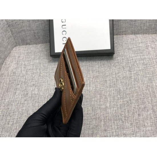 GUCCI Real leather credit card bag, postcard bag, zero wallet