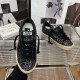 Golden Goose DB Hi Star Thick sole with black shiny sequins