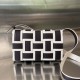 Bottega Veneta Panda color blocking of large squares shoulder bag