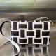 Bottega Veneta Panda color blocking of large squares shoulder bag