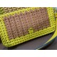 FENDI Iconic Baguette Weaving contrasting 3D textures shoulder bag