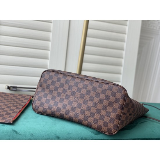 Brown Checkered And Black Checkered Neverfull Medium Handbag