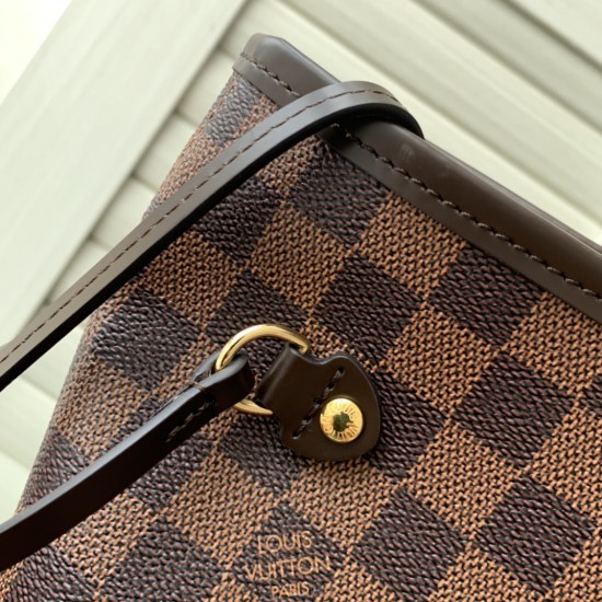 Brown Checkered And Black Checkered Neverfull Medium Handbag