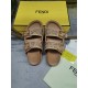 FENDI FF decorative buckle FF pattern Flat bottom slippers