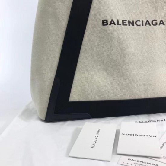 BALENCIAGA Large capacity canvas Shopping bags Beach Tote